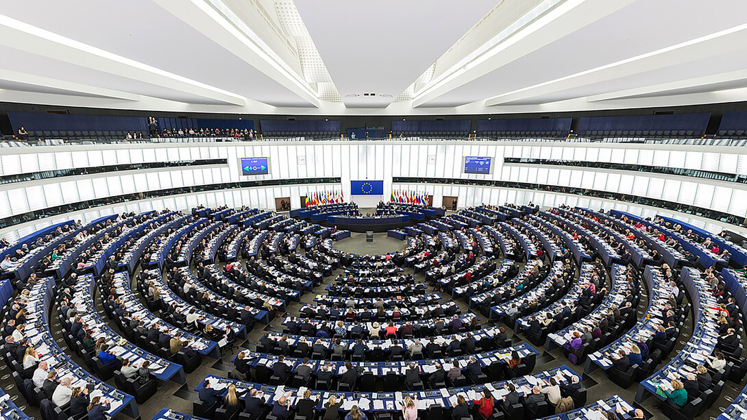 Parliament building in Strasbourg, France, known as the European Parliament, captured by Frederic Köberl