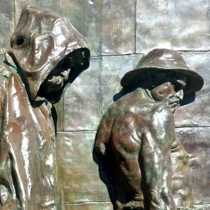 Roma, Vincenzo Vela, Le Vittime del Lavoro, il Lavoratore incappucciato dopo il Restauro, ph Roberto Luciani
