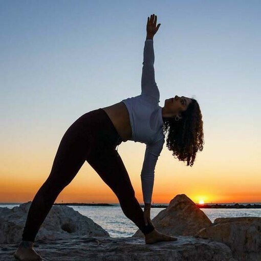 A woman practising mindfulness and inner peace