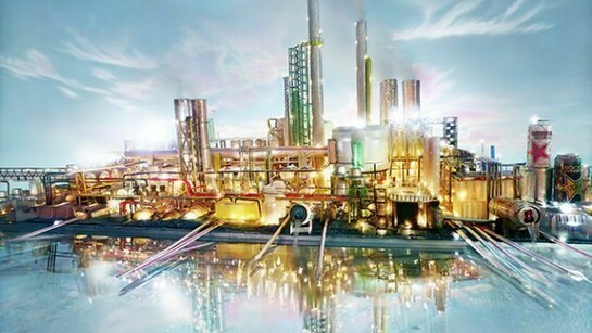 David LaChapelle, Land Scape Riverside, 2013, chromogenic print, 72 x 93 3/8 inches, 182.9 x 237.2 cm, edition of 3. Image courtesy of the artist and Paul Kasmin Gallery. © 2013 David LaChapelle Studio.