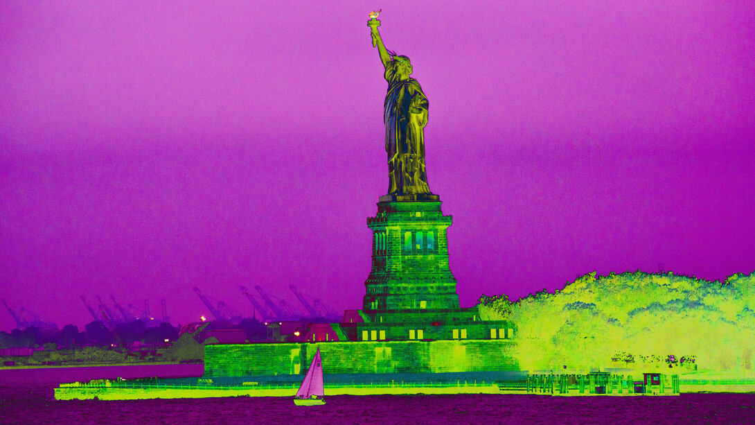 Laurence de Vogüé, Freedom Lights. Courtesy of The Minster Gallery