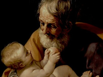 «José de Nazaret» (con el niño Jesús), Guido Reni, principios del siglo XVII
