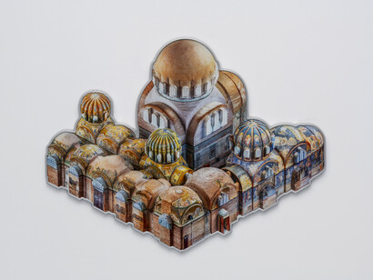 Erdal İnci, Chora Church aka Chora Mosque, 2024, Archival diasec print, aluminum frame, photo by © Kayhan Kaygusuz, Turkey