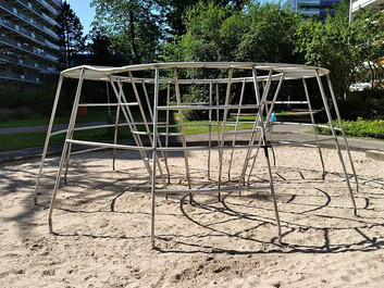 The playground for Torenmolen, Molenwijk, Amsterdam-Noord with objects by Aldo van Eyck