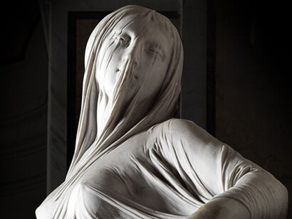 Antonio Corradini, "Pudicizia" (conosciuta anche come "Verità velata"), 1752, foto di David Sivyer. Cappella Sansevero, Napoli, Italia