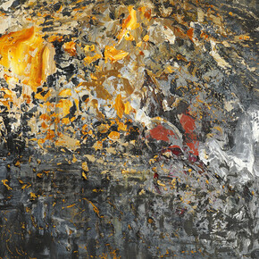 Maggi Hambling, Battlefield XVIII (detail), Oil on canvas, 2014, 12 x 31 1-2 ins, Photograph by Douglas Atfield