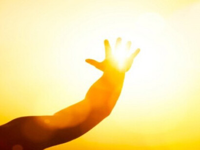 Man and sun