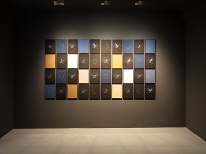 Gonzalo Lebrija y Jorge Méndez Blake, Finisterre, vista de exhibición. Cortesía de Travesía Cuatro