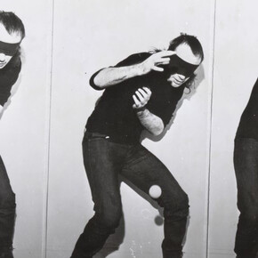 Vito Acconci, Stills from Blindfolded catching piece, 1970. Courtesy of The Nelson-Atkins Museum