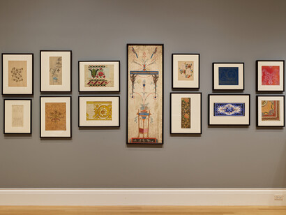 The art of french wallpaper design, exhibition view. Courtesy of Risd Museum