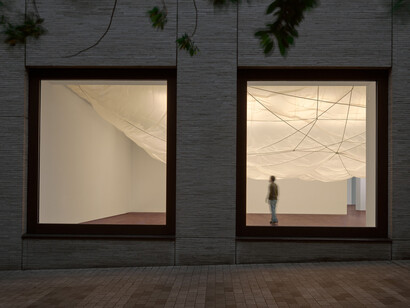 Christo, Air, exhibition view. Courtesy of Gagosian Gallery