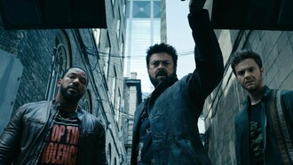 Laz Alonso, Karl Urban and Jack Quaid in "The Boys"