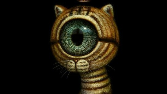 Naoto Hattory, King eyecat, crylic on board, 2014