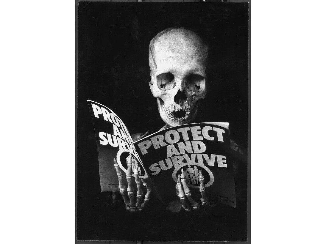 Peter Kennard, Protect and Survive (1981), Photomontage on paper © Peter Kennard 