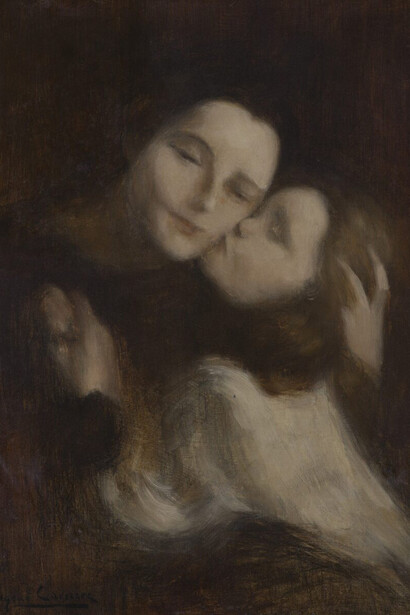 Eugène Carrière, Mother and child (detail), ca. 1885. Courtesy of National Gallery