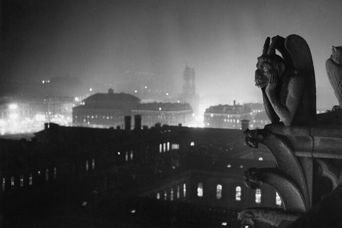 Brassaï, Nocturnal view over Paris from Notre-Dame, 1933-1934, © Estate Brassaï 