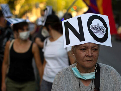 Protestas en España en contra de la monarquía