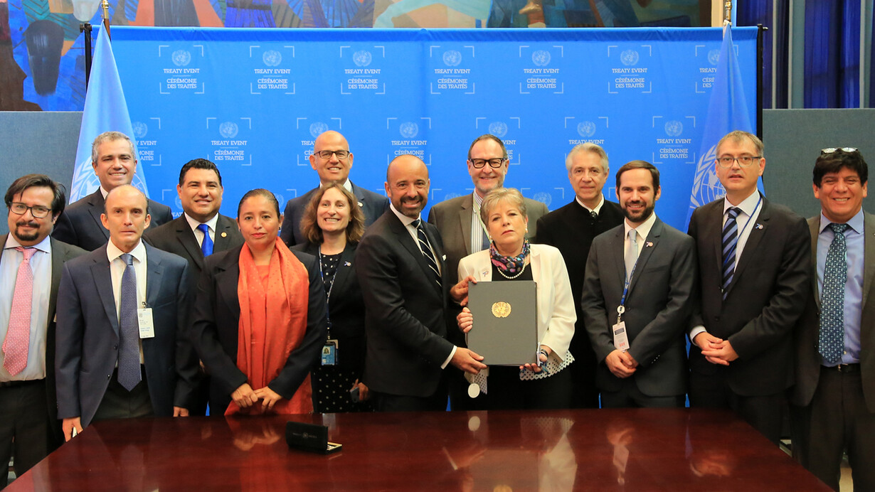 Ceremonia de firma del Acuerdo de Escazú, 27 de septiembre de 2018