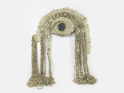 Moffat Takadiwa, Judging by Language, 2017, computer keys, 230 x 185 x 30 cm. Copyright the artist, Courtesy Tyburn Gallery
