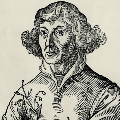 Tobuas Stimmer (attibuted), Copernicus. woodblock print, 1587. The lilly of the valley is a standart early Renaissance icon for a medical doctor.