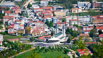 Vista aerea di Medjugorje (Bosnia ed Erzegovina)