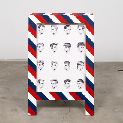 Juan Pablo Echeverri, MascuLady, 2006, sculpture, 39 1/4x25 5/8x2 3/4 inches. Courtesy the artist and James Fuentes Gallery