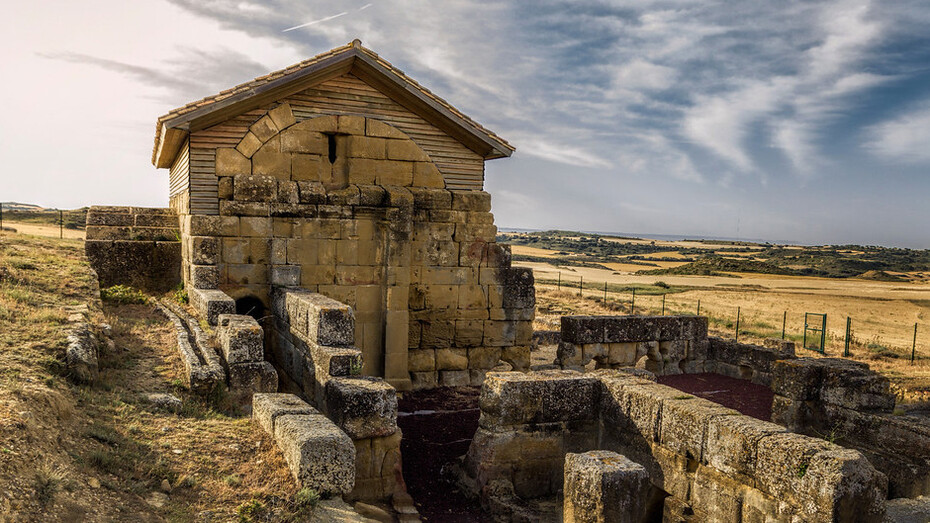 Yacimiento romano de Los Bañales en Uncastillo, Aragón, España