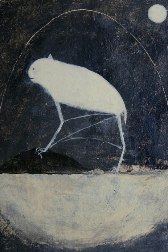 Scott Daniel Ellison, Bat, 2013, Signed, titled, and dated in ink, verso, Acrylic on board, 10 x 8 inches