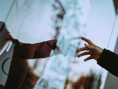 With just a simple touch of a finger the frequency of self-love is emitted through a self-reflecting mirror
