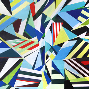 Rupert Newman, Collision, 2014, Gouache on canvas, 61 x 50.5 cm