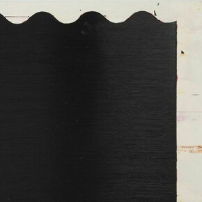 Shaan Syed, detail of Stage right (Black Horizontal Slide), 2013, 75 x 67 in (190.5 x 170.5 cm)