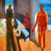 Infinity Pool III, Sargy Mann, Oil On Canvas, 78" X 96 " (198cm X 244cm)