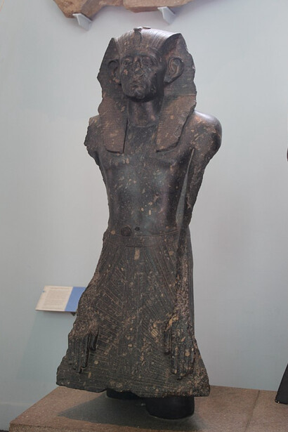 Statua osiriforme di Sesostri III,Egyptian Sculpture Gallery, British Museum, London, England