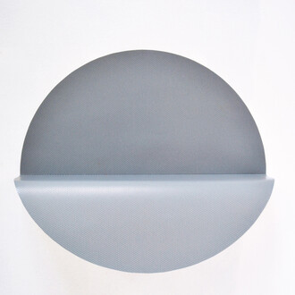 Jean-François Leroy, étagère oblongue #1, 2013, Linoléum, bois, 80 x 70 cm © l’artiste