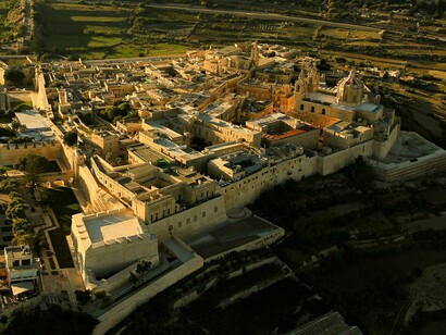 Malta. Vista aérea de Mdina
