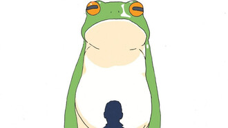 Illustrazione di Lorenzo Ceccotti per "Ranocchio salva Tokyo" di Murakami Haruki