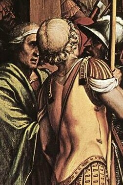 Detalle del tríptico "La pasión", témpera sobre madera, Hans Holbein el joven, circa 1523