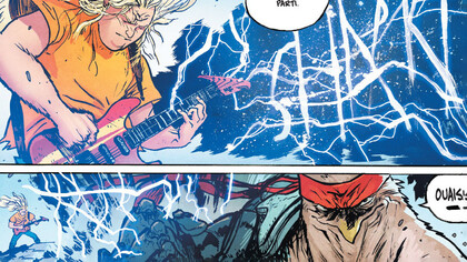 "Murder Falcon", graphic novel. L’opera riesce a rappresentare con successo un discorso vivo e profondo, praticamente autobiografico, in cui l’incredibile battaglia dell’umanità assume rapidamente i contorni di un’allegoria in cui la musica diventa un potentissimo dispositivo per mettere a tacere ansie, timori e paure