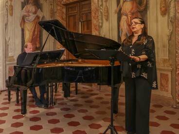Italia, Frascati, Villa Sora, Salone delle Muse, il Soprano Barbara Frittoli, ph. Angelo Larocca