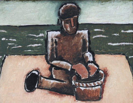 Josef Herman, Fisherman with basket
