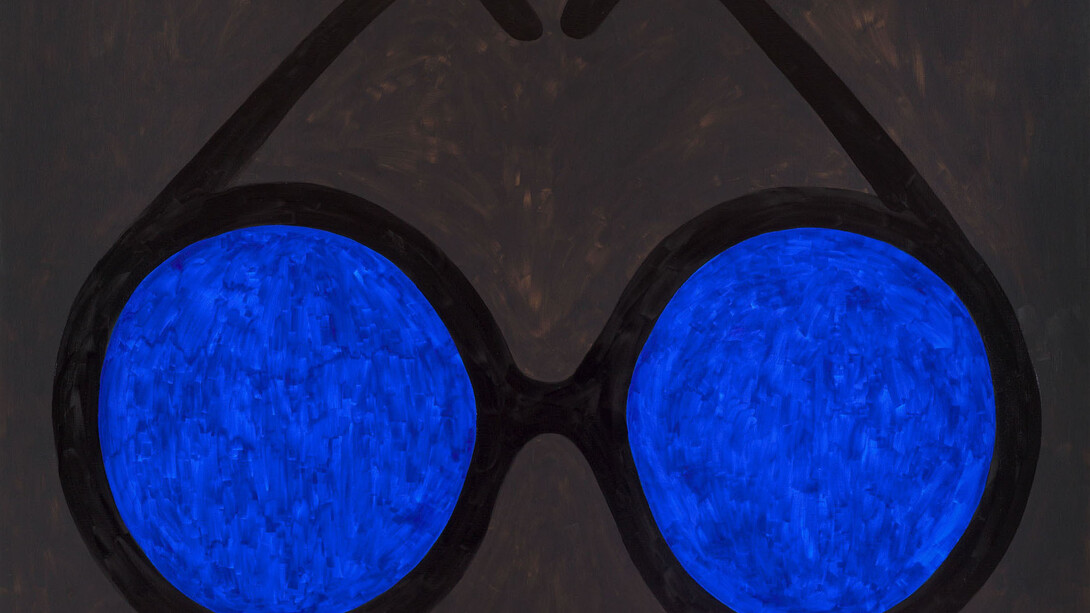 “Blaue Brille (Blue Glasses)”, 2019
                      Oil on linen
                      74 3/4 x 78 3/4 inches
                      190 x 200 cm. Courtesy Michael Werner Gallery, New York and London 


