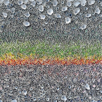 Priscilla Robinson, Where the sky meets the sea (detail), 2025. Courtesy of Wally Workman Gallery