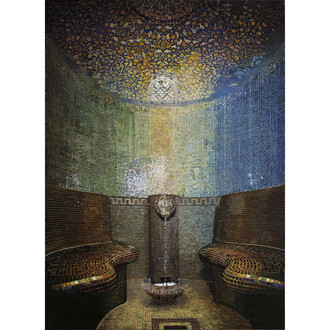 Yuan Yuan, Steam Room, 2014, Oil on linen, 95 x 69 inches; 240 x 175 cm