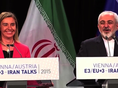 Federica Mogherini and Al Rohani