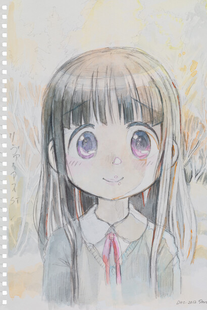 I Stopped By on My Way Home from After School Club, 2012 Watercolor, pen and pencil on paper, 28.6x20.2cm1⁄2111/4 x715/16 in
©2012 Mr./Kaikai Kiki Co., Ltd. All Rights Reserved. Courtesy Perrotin