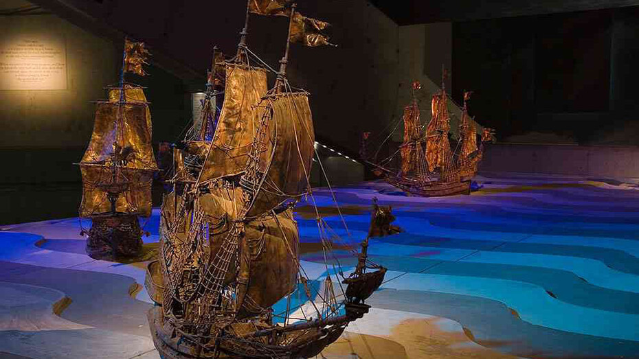 The sailing ship, exhibition view. Courtesy of The Vasa Museum