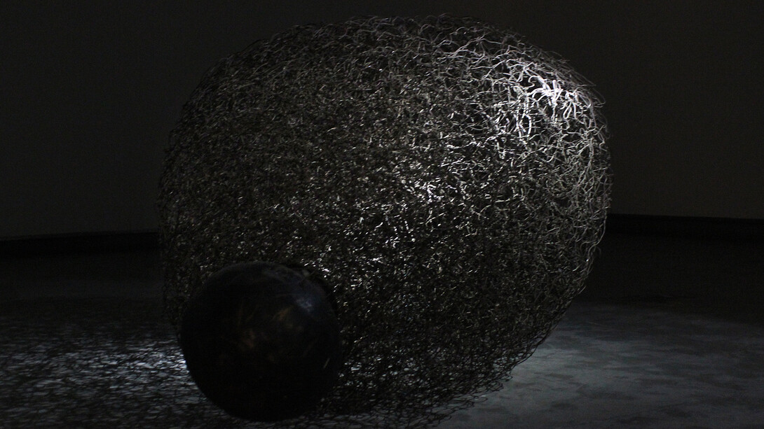 Valsan Koorma Kolleri, I wish I could cry, copper and air, 30 x 60 x 42 inches