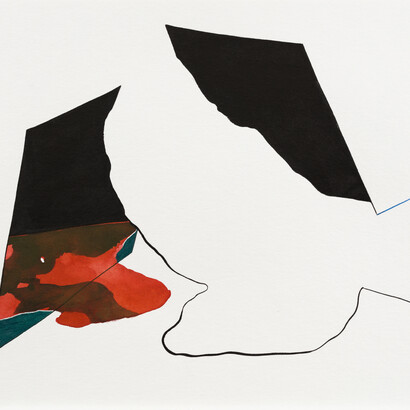 Rita Ponce de León, "Untitled", inchiostro, acquerello e matita colorata su carta, cm. 24x27 - Ph C. Favero