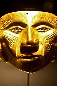 Máscara de chamán en el Museo del Oro