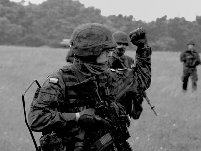 NATO troops from Poland and Romania Mechanized units practise joint operations training which involved patrol and advance to target exercises on Exercise Noble Jump 17, in Cincu Romania